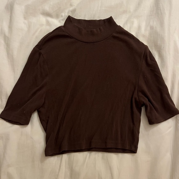 brown cropped t shirt - Picture 1 of 1